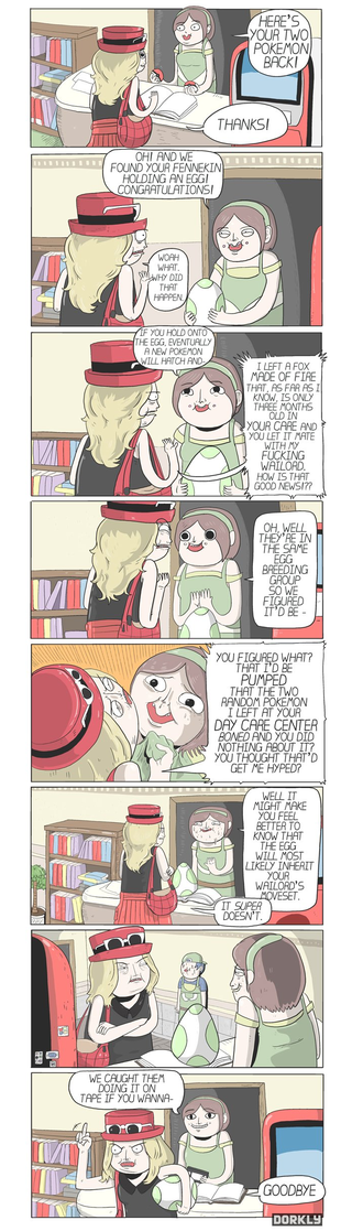 Illustration for article titled The Pokémon Daycare Sure Can Be Gross